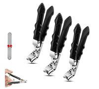 Goredny Orthoclip Nail Clippers, 2025 Upgraded 180° Wide-Mouth Bite, Nail Clippers Set, Wide Jaw Slanted Clipper, for Thick Nails (3pcs)