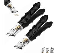 Goredny Orthoclip Nail Clippers, Fixhoo Ortho Clip, Solymody Orthoclip, Splash-Proof, 180° Wide Jaw Opening Toe Nail Clippers with Safety Lock for Thick Nails for Elderly Seniors Long Handle (2B)