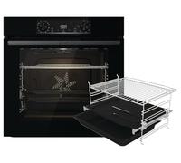 Gorenje 738415 OptiBake BOS 6737 E13BG Built-in Baking Oven / 77 L/Hot Air/Extra Steam/GentleClose & Open/Fry Thermometer/AirFry/PizzaMode 300°C/PerfectGrill/ChildLook/Telescopic Extract/Black