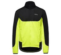 GOREWEAR C5 WINDSTOPPER Thermo Trail Jacket Mens, Black / Neon Yellow, L