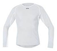 GOREWEAR M WINDSTOPPER Base Layer Thermo Long Sleeve Shirt Mens, Light Grey / White, S