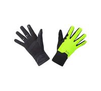 GOREWEAR M WINDSTOPPER Mid Gloves, Black / Neon Yellow, 10