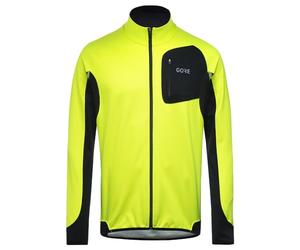GOREWEAR R3 Partial GORE® WINDSTOPPER® Shirt, Neon Yellow/Black, S