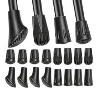 Gorffy 24PCS Walking Stick Rubber Ends, 11mm Walking Stick Ferrules, Non-Slip Replacement Trekking Pole Rubber Tips, Ferrules for Hiking Sticks, Trekking Poles, Canes