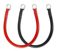 Gorffy 30cm Car Battery Cable 2 Pcs, 5AWG 16mm² 12v Battery Cable, Batterys Cables 12v Heavy Duty with SC16-10 Ring Terminals, Copper Wire Inverter Cable for Car & Truck