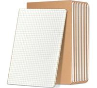 Gorffy A5 Graph Paper Notebook 12PCS, 68 Pages Each Squared Notebook for Home School Office, Plain Colour Gridded Pages Notebooks, A5 Squared Paper