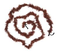 GORGECRAFT 1.8m*45mm Fluffy Marabou Feather Boas Turkey Feather Trim Coconut Brown Chandelle Women Ladies Costume Dress Up Accessory for Clothes Crafts Dancing Wedding Party Christmas Tree Decoration