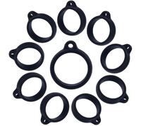 GORGECRAFT 1 Box 100PCS Anti-Lost Silicone Rings 16mm Inner Diameter Black Rubber Band Holder Non-Lost Rubber Rings Loss-Proof Pendant Holder for Pens Protective Device Keychains Office Supplies