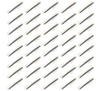 GORGECRAFT 1 Box 100Pcs Elastic Cord Crimp Ends Elastic Barbed Cord Fastener Stopper Half Cover Cord Lock Ends Crimp Metal Iron Barbs for Elastic String Binding Hanging Webbing Sewing DIY Crafts