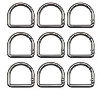 GORGECRAFT 1 Box 12Pcs D Ring Spring Clip Black Metal Alloy Key Hooks Keyring Fasteners Locking Carabiner Trigger Snap Clasp Clamps Buckles Clips for Belt Backpacks Handbag Purse Strap DIY Crafts