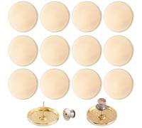 GORGECRAFT 1 Box 12Pcs Jean Button Pins 25mm Gold Metal Loose Pants No Sew Instant Replacement Buttons Decorative Reusable Adjustable Pant Waist Tightener for Suits Jackets Coat Shirts
