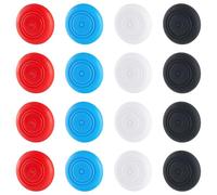 GORGECRAFT 1 Box 16Pcs 4 Colors Silicone Joycon Thumb Grip Caps Soft Rubber Joystick Caps Red Blue White Black Replacement Covers Compatible Round Button Caps for Controller Repair Accessories