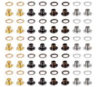 GORGECRAFT 1 Box 200 Sets 4 Colors Grommets Kit Metal Eyelets 4.5mm Hole Self Backing Mini Crop A Dile Eyelets with Washers for Paper Crafting Bead Cores Clothes Belt Bag Leather Canvas
