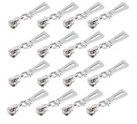 GORGECRAFT 1 Box 26Pcs #5 Alloy Zipper Sliders Zip Pull Heads Teeth Top Bottom Stops Replacement Metal Silver Zippers Mend Repair for Coats Jackets Pants Bags Fasteners Charms Fixer