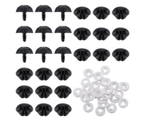GORGECRAFT 1 Box 30Pcs Large Black Safety Noses Craft Plastic Screw Dog Nose with Washers 23mm Stuffed Animals Doll Noses Crochet Teddy Supplies for Amigurumi Plush Puppy Puppet Doll Making Accessory