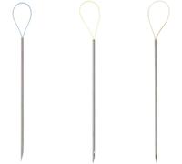 GORGECRAFT 1 Box 3Pcs 3 Colors Snag Nab It Tool Repair Needle Yellow Blue Orange Large Eye Speedy Broken Thread Snags Magic Hand Sewing Quilting Needles Threaders Fabric for Leather Craft