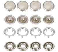 GORGECRAFT 1 Box 40 Sets Pearl Snaps Fasteners Poppers 11mm Prong Ring Press Studs Marble Veining Pearl-Like No Sew Buttons for Shirts Jacket Coat Clothing Garment Accessories DIY Sewing Crafts