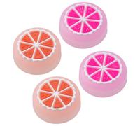 GORGECRAFT 1 Box 4Pcs 2 Colors Fruit Silicone Thumb Grips 0.65 Inch Lemon Design Analog Stick Cover Joystick Button Caps Replacement Protective Thumbstick Grip for Switch Controller