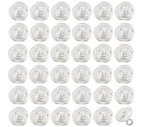 GORGECRAFT 1 Box 50PCS Rose Flower Pearl Buttons White Decorative Faux Pearl Bloom Shank Sewing Buttons for Skirts Jewelry Making Wedding Dress Embellishment DIY Vantage Clothes Bag Shoes Crafts 11mm