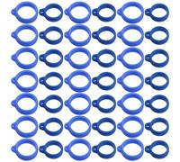 GORGECRAFT 1 Box 60PCS 13/20.5mm Anti-Lost Silicone Rubber Rings Blue Band Holder Silicone Pendant Multipurpose Adjustable Cases Necklace Lanyard Replacement Carrying Kit for Key-Ring Pendant