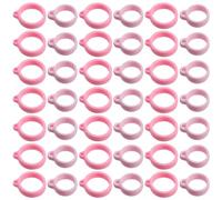 GORGECRAFT 1 Box 60PCS Anti-Lost Silicone Rubber Rings 2 Sizes Pink Band Holder Silicone Pendant Multipurpose Adjustable Cases 13/20.5mm Necklace Lanyard Replacement Carrying Kit for Key-Ring Pendant