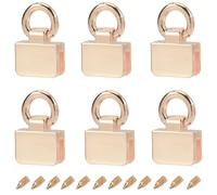GORGECRAFT 1 Box 6Pcs Metal Bag Clasp Buckles Bag Connector with D Ring Rectangle Bridge Hanger Handbag Chain Strap Buckle Screws Hardware Bags Ring for Purse DIY Keychain Lanyard Leather Craft Gold