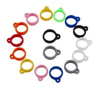 GORGECRAFT 1 Box 70PCS 10 Colors Anti-Lost Silicone Rubber Rings 13mm Inner Diameter Lostproof O Rings Adjustable Necklace Holder Pendant for Necklace Lanyard Pens Device Keychains Office Supplies