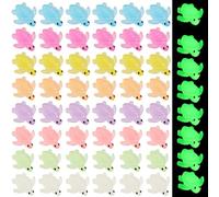 GORGECRAFT 1 Box 80Pcs 8 Colors Miniature Sea Turtle Figurines Multicolor Plastic Glow in the Dark Ocean Animal Luminous Turtles Figurine Decoration for DIY Micro Landscape Dollhouse Fairy Garden