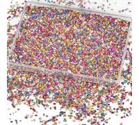 GORGECRAFT 1 Box Irregular Broken Glass Glitter Colorful Crushed Glass Chips 100gG Sequins Metallic Gravel Craft Art for Coasters Ornament Jewelry Making Vase Filler DIY Resin