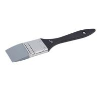 GORGECRAFT 1 Box Silicone Paint Brush Black Pointed Edged Solid Flat Flexible Water Based Drawing Tool Color Shaper Spatcher Blades Brushes with Wooden Handle for Move Remove Acrylic Painting