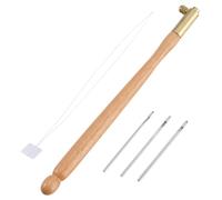 GORGECRAFT 1 Set 5pcs Handle Embroidery Pens Punch Needle Kit Adjustable Punch Needle Embroidery Kits Easy Automatic Threader Set for Beginners Stitching Applique Embellishment