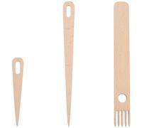 GORGECRAFT 1 Set Knitting Comb Loom Wood Weaving Comb Loom Bisque Handcrafts Tools Big Eye Tapestry Weaving Needle Wooden Shuttle Loom for Yarn Rug Making Weaving Knitting Loom Accessories