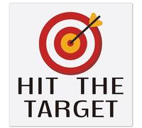 GORGECRAFT 10 Sheet Hit The Target Toilet Stickers Urine Aiming Decals Red Yellow Bullseye with Arrow of Yellow Ends Pattern PVC Waterproof Stickers for Pee Training Potty Urinal Bathroom Restroom