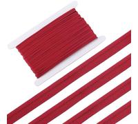 GORGECRAFT 10 Yards*11mm Bias Tape Dark Red Trim Cord Polyester Ribbons for Sewing Craft Binding Tape Hemming Seaming Piping Quilting Clothing Accessories Wrapping Cord Trim