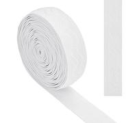 GORGECRAFT 10 Yards White Silicone Elastic Gripper Non-slip Tape Waved Soft Rubbers 1" 25mm Elastic Belt Webbing Stretchy Wavy Ribbon Loop for Garment Wig Bike Shorts Project Underwear Accessories