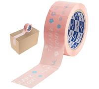 GORGECRAFT 100m*45mm Cute Packing Tape Flower Pattern Colorful Printing Shipping Tape Pink Waterproof Gift Wrapping Tapes Masking Decor Tapes for Repairing Art Crafts Scrapbooking