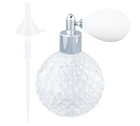 GORGECRAFT 100ml Air Bag Perfume Bottle White Vintage Atomizer Spray Bottle Clear Crystal Perfume Bottles Refillable Empty Glass Pump Sprayer Makeup Tool with Funnel Dropper for Cocktail Lotion Oil