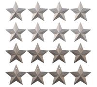 GORGECRAFT 100PCS 1.48 Inch 1.57 Inch Metal Barn Star Rustic Three Dimensional Bulk Unfinished Magical Texas Sliver Stars for Patriotic 4th of July Wall Wreath Craft Farmhouse Decor