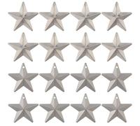 GORGECRAFT 100PCS 2 Sizes Metal Barn Star Rustic Three Dimensional Bulk Unfinished Magical Texas Sliver Stars 1 Inch 1.06 Inch for Patriotic 4th of July Wall Wreath Craft Farmhouse Decor