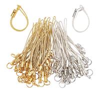 GORGECRAFT 100Pcs 58MM Phone Keychain Strap Tone Split Ring Cords Colorful Polyester Cellphone Charms Lanyard String for Mobile Phone Lariat USB Drive DIY Decorations Supplies