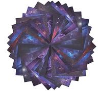 GORGECRAFT 100PCS Galaxy Scrapbook Paper, 15x15cm Starry Sky Pattern, Vintage Nebula Decorative Craft Paper, Cardstock Pad for DIY Card Making, Scrapbooking, Photo Album, Holiday Arts Decor
