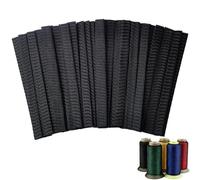 GORGECRAFT 100Pcs Thread Net Spool Saver 120mm Long Cosmetic Brush Protective Nets Black Mesh Spool Saver Huggers for Different Sizes of Sewing Quilting Machine Embroidery Bobbins Organize Accessories