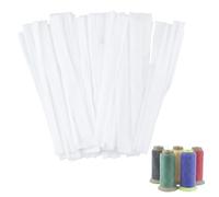 GORGECRAFT 100Pcs Thread Net Spool Saver 171x16mm White Cosmetic Brush Protective Mesh Embroidery Thread Nets Huggers for Different Sizes Home Sewing Quilting Machines Bobbins Organized Supplies
