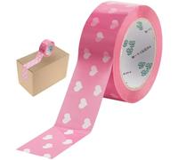 GORGECRAFT 100yards*45mm Designer Cute Packing Tape Heart Colorful Printing Shipping Tape Hot Pink Waterproof Gift Wrapping Tapes for Home Office Packing Repairing Art Crafts Scrapbooking Present