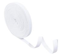 GORGECRAFT 10m*10mm Cotton Twill Tape Ribbon Bias Book Binding Tape White Herringbone Webbing Strap Woven Soft Bunting Fabric Roll for DIY Sewing Dressmaking Quilting Seam Edging Gift Wrapping