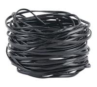 GORGECRAFT 10m Flat Soft Fold Over Leather Strap 3mm Black Double Sided Strip Cord Braiding String PU Leather Trimming Strap for DIY Sewing Crafts Belt Bracelet Jewelry Making Clothing