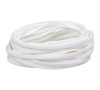 GORGECRAFT 10m Fold Over PU leather Strip Cord 4mm Wide Double Sided Leather Braiding String White Flat Soft Leather Trimming Strap Trimming for DIY Sewing Crafts Belt Bracelet Jewelry Making Clothing