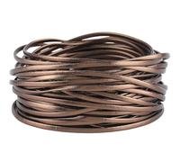 GORGECRAFT 10m Fold Over PU leather Strip Cord Tan Metallic Leather Braiding String 3mm Flat Soft Leather Trimming Strap Trimming for DIY Sewing Crafts Belt Bracelet Jewelry Making Clothing