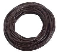 GORGECRAFT 10m PU Leather Cord 5mm Brown Flat Round Faux Leather Strap Soft Foldover Sewing String Double Sided Strip Braiding Trimming Straps for DIY Crafts Jewelry Making Bracelet Purse