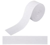 GORGECRAFT 10Ms x 5cm Cotton Twill Ribbon White Herringbone Webbing Tapes Bias Binding Ribbon Roll Trimming for Clothes Sewing Dressmaking Carpet Seam Binding Gift Wrapping Packing Crafts